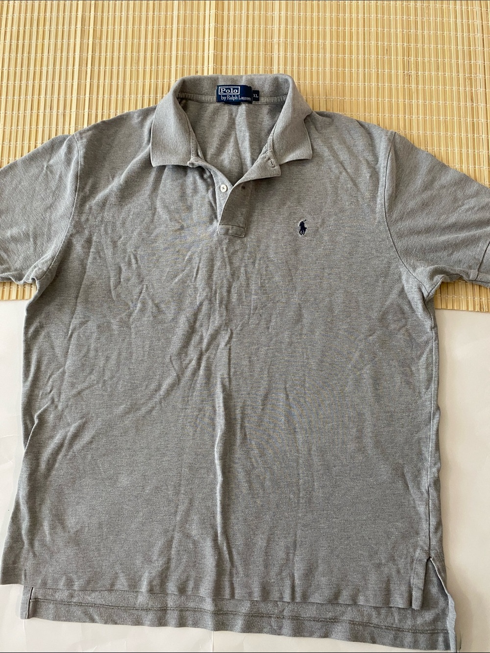 Polo by Ralph Lauren Men's Light Gray Polo with Navy Pony